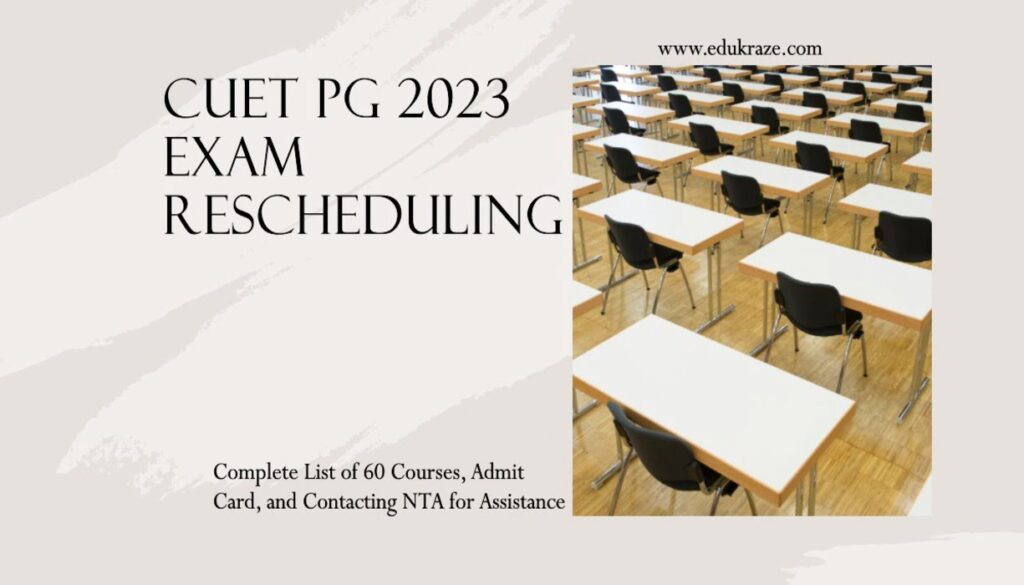 Cuet Pg Exam Rescheduling Complete List Of Courses Admit Card