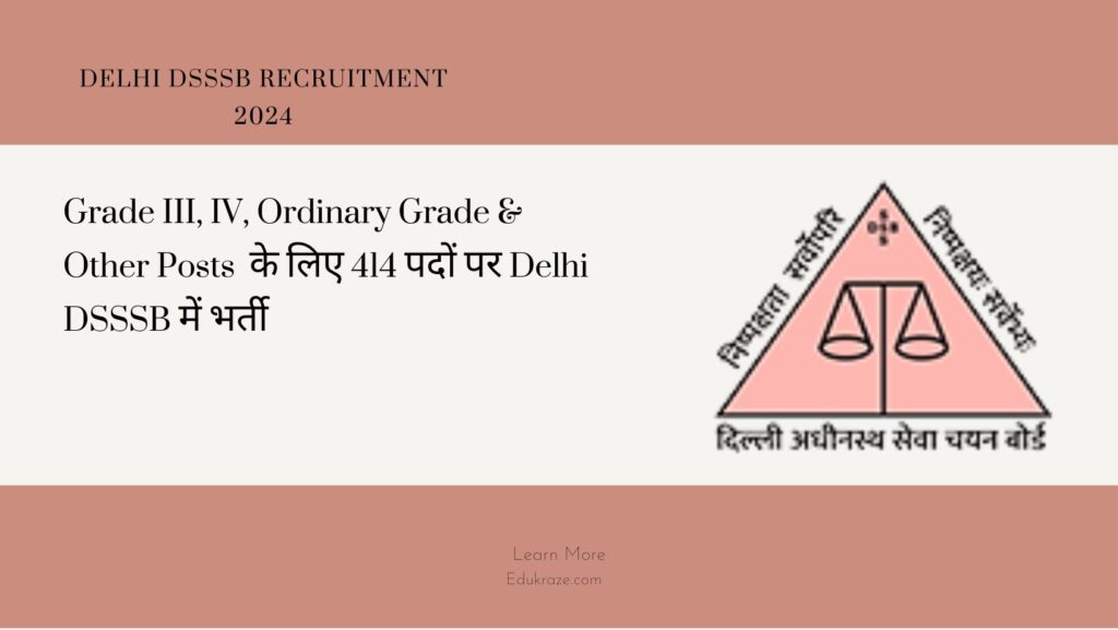 Grade III IV Ordinary Grade Other Posts Recruitment 2024 Out At