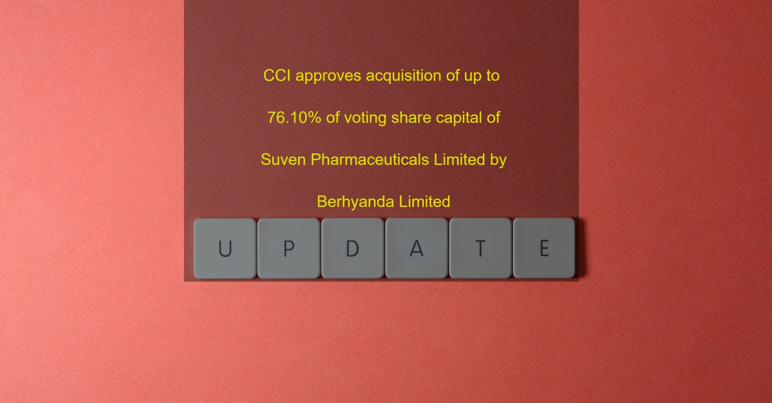 You are currently viewing CCI Gives Green Light to Berhyanda’s Acquisition of Suven Pharmaceuticals!