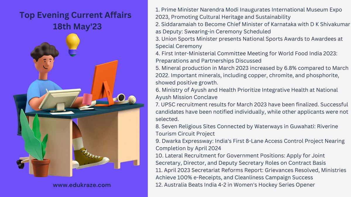 18th May 2023 | Top Evening Current Affairs
