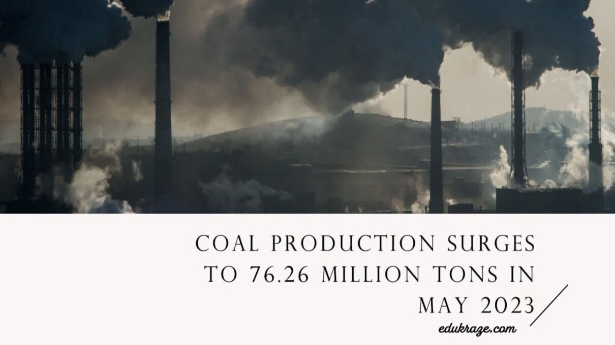 Coal Production Surges to 76.26 Million Tons in May 2023