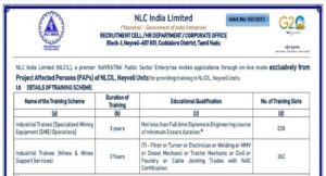 Read more about the article NLC Recruitment 2023 Industrial Trainee Vacancy – Apply Online at nlcindia.in