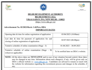 Read more about the article DELHI DEVELOPMENT AUTHORITY RECRUITMENT OUT. 687 POSTS.