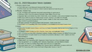 Read more about the article July 21, 2023 Education News Updates: ATMA , CUET PG, Maharashtra Schools & More
