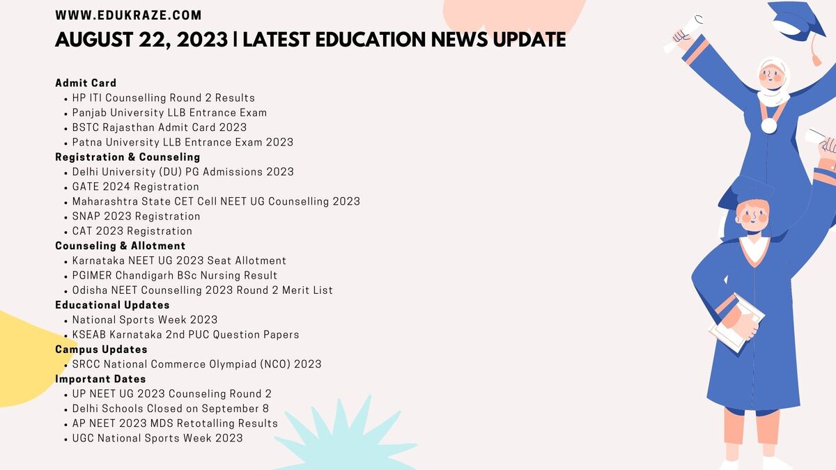 August 22, 2023 Latest Education News Update