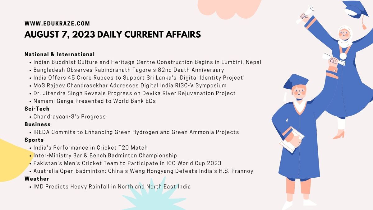 August 7, 2023 Daily Current Affairs in Hindi & English PDF Download