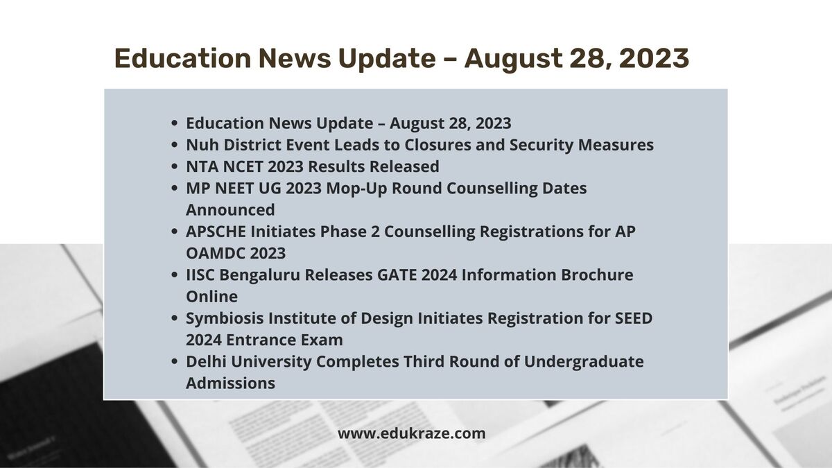 You are currently viewing Latest Education News Update – August 28, 2023