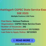 Chhattisgarh CGPSC State Service Exam SSE 2023