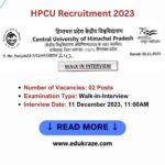 HPCU Dharamshala Recruitment 2023