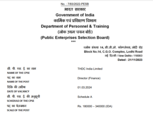 Read more about the article TEHRI HYDRO DEVELOPMENT CORPORATION LIMITED RECRUITMENT OUT.