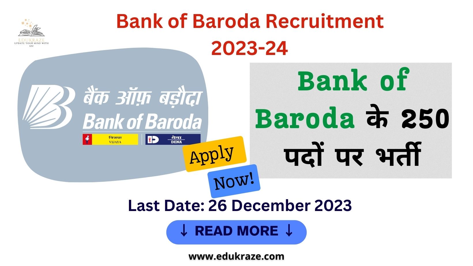 You are currently viewing Bank of Baroda Recruitment 2023-24: Apply Online for 250 Posts