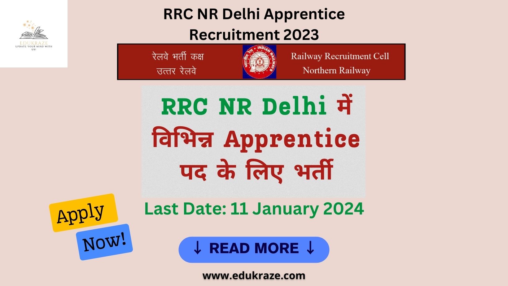 You are currently viewing RRC NR Delhi Apprentice Recruitment 2023: Apply Online for 3093 Vacancies