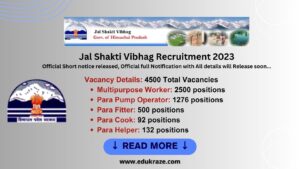 Read more about the article Recruitment of 4500 Para Workers by Himachal Pradesh Jal Shakti Vibhag | Vacancies Breakdown Released