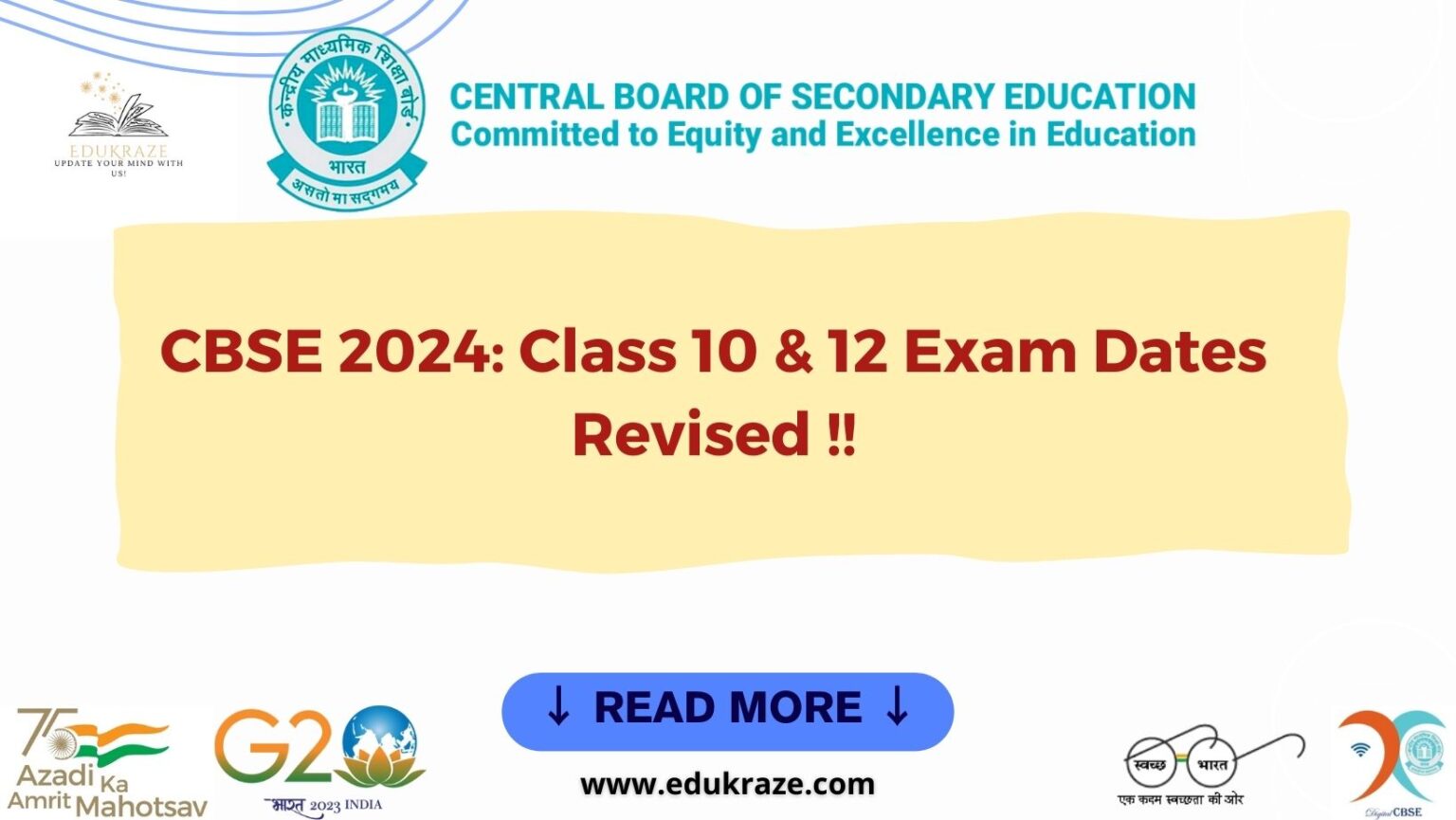 CBSE Date Sheet 2024 Revised Changes in Class 10 and 12 Exam Dates