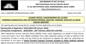 Read more about the article DSSSB RECRUITMENT 2024: 990 VACANT POSITIONS IN DELHI.