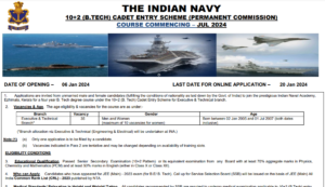 Read more about the article INDIAN NAVY CADET ENTRY SCHEME RECRUITMENT OUT