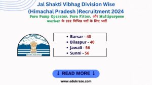 Read more about the article HP Jal Shakti Vibhag Division Wise Recruitment 2024 | 192 Vacancies Out for Out For Para Pump Operator, Para Fitter & Multipurpose Worker