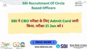 Read more about the article SBI CBO Admit Card 2024 Out ! Exam on 21 Jan, Check Admit card Link here