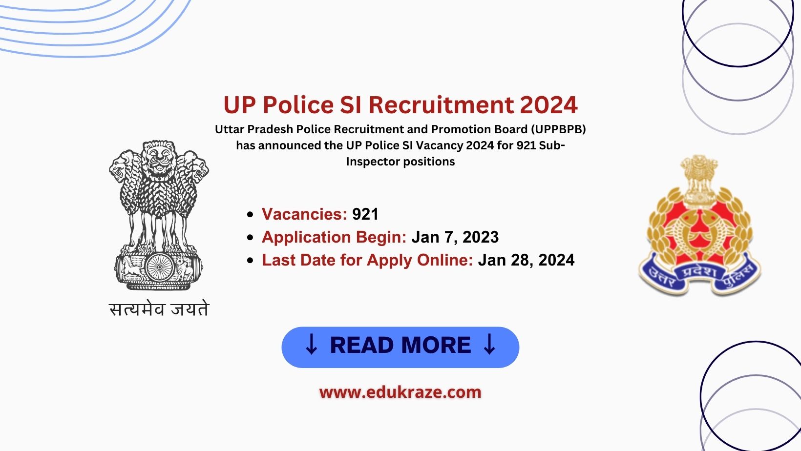 You are currently viewing Sub-Inspector | 921 Posts | UP Police SI Recruitment 2024