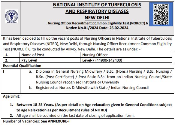 AIIMS Nursing Officer Recruitment 2024 Out, Salary up to Rs. 1,42,400