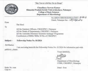 Read more about the article CSKHPKV PALAMPUR RECRUITMENT OUT