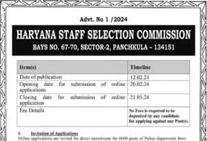 Read more about the article HSSC Haryana Police Recruitment 2024 Out for 6000 Constable Vacancies, Check Salary and Eligibility