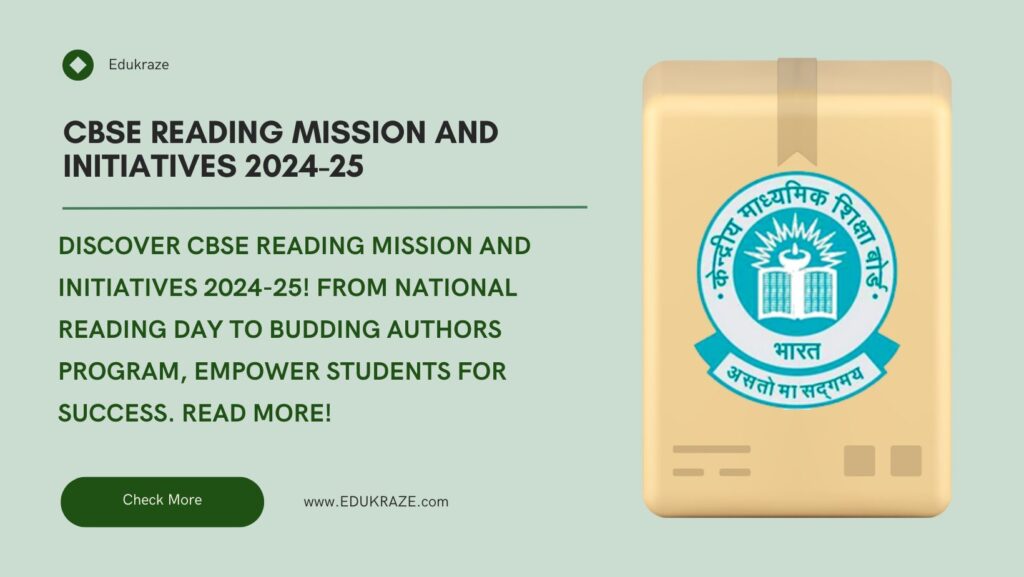 CBSE Reading Mission and Initiatives 2024-25: Check all the details Here