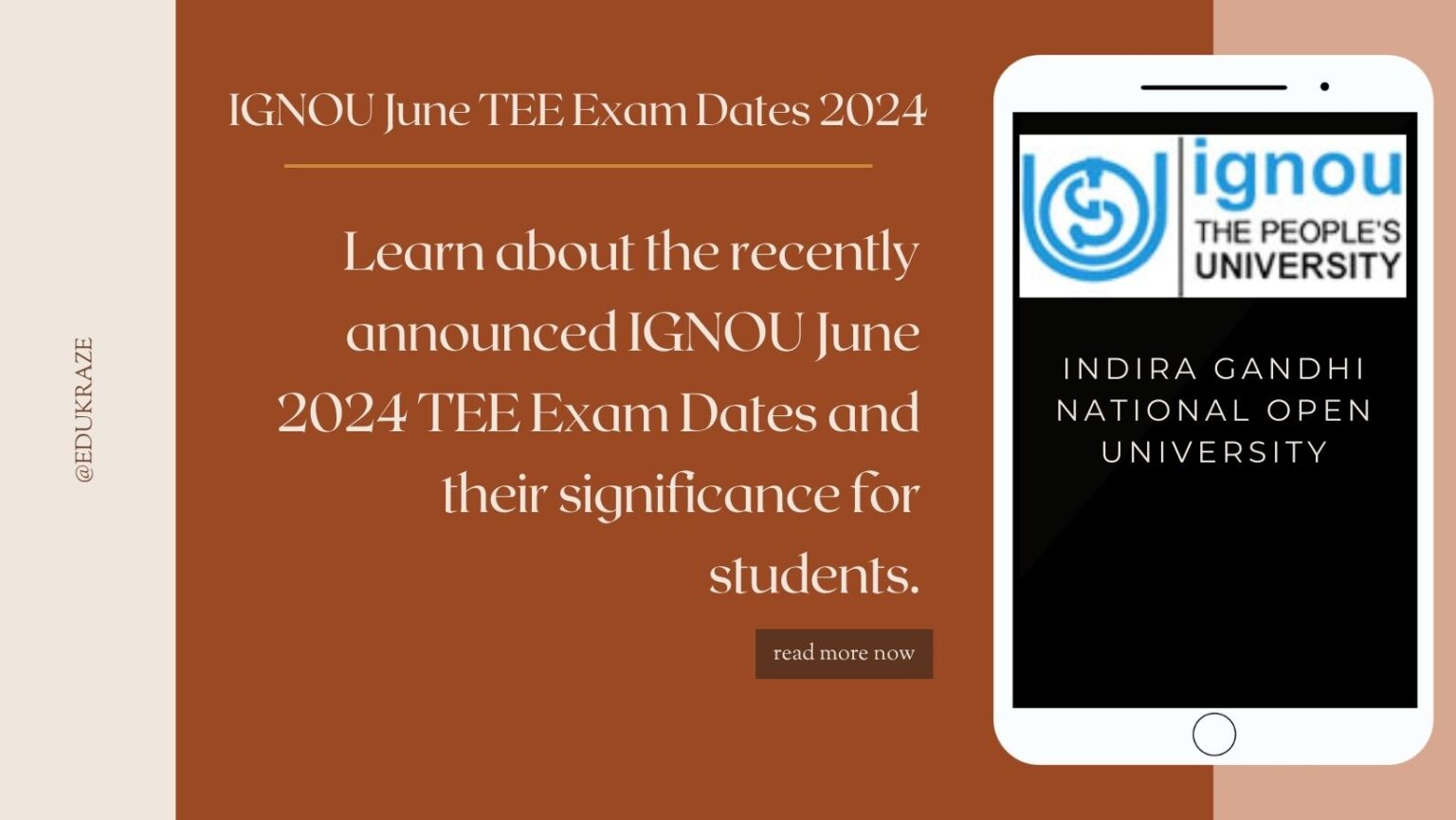 IGNOU June TEE Exam Dates 2024 Plan Your Study Schedule Now! 📅 EduKraze