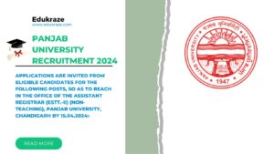 Panjab University Recruitment 2024, Apply for Non - Teaching Posts