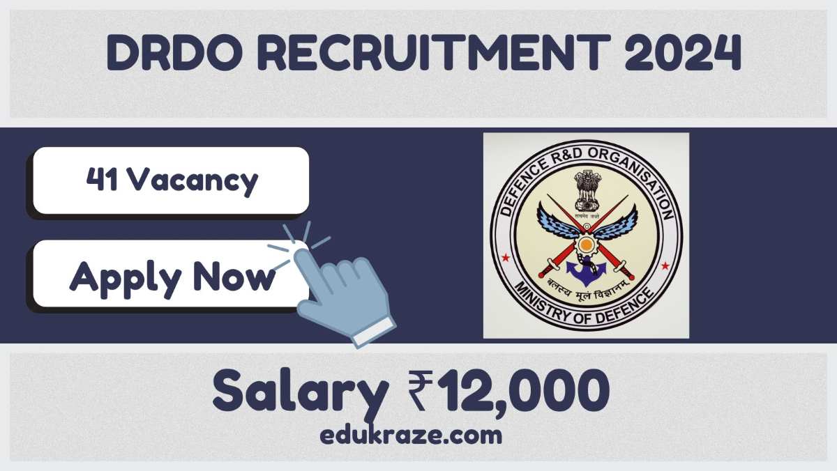 DRDO RECRUITMENT OUT FOR VARIOUS POSTS.