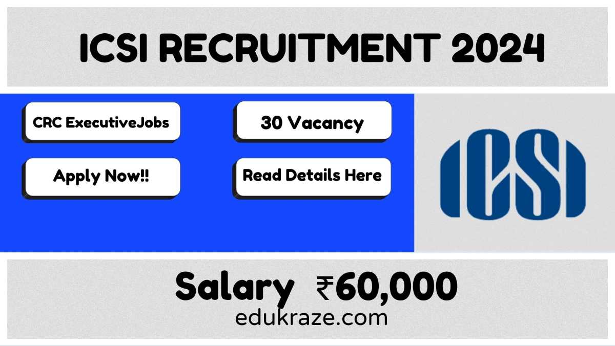 ICSI RECRUITMENT OUT FOR VARIOUS POSTS.