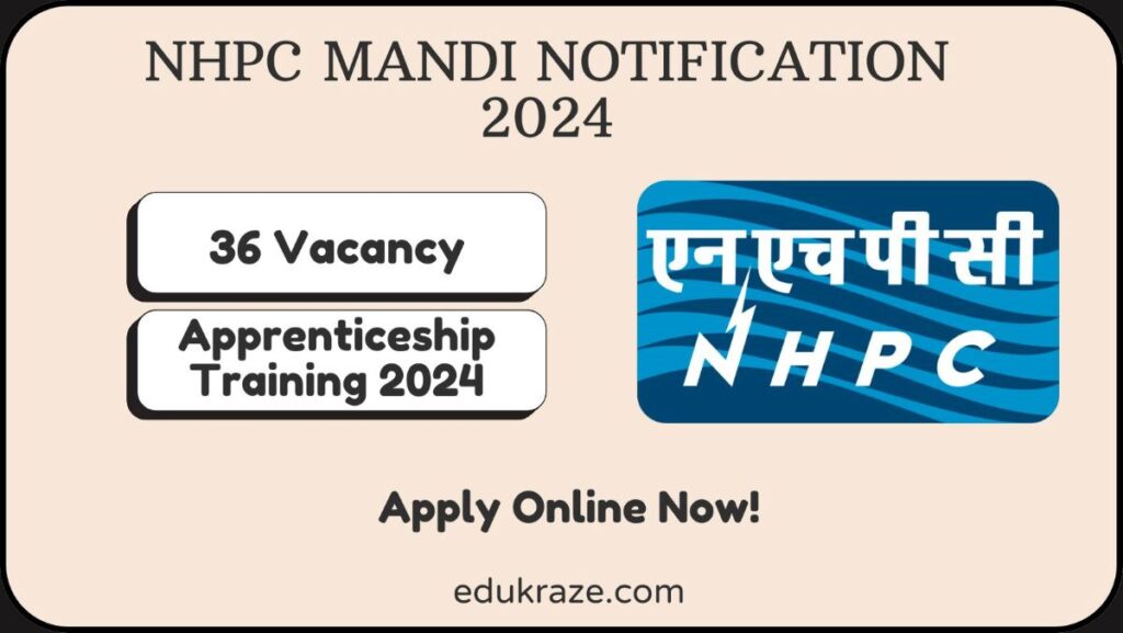 NHPC Mandi Notification 2024 For 36 Posts, Check Details Here