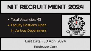 NIT Recruitment 2024