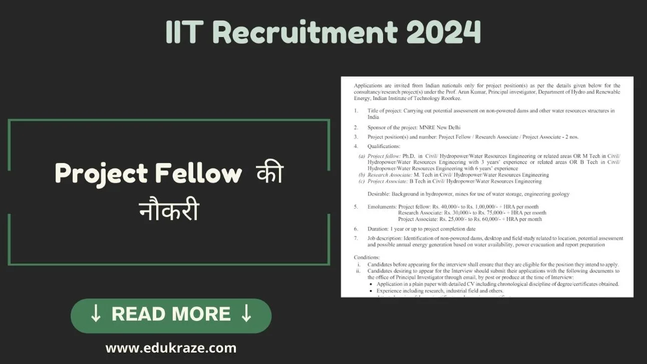 IIIT Roorkee Recruitment Out For Project Fellow/Associate!