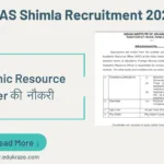 NIAS Shimla Recruitment Out !