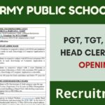 PGT, TGT, PRT, & Head Clerk Job Opening at Army Public School!