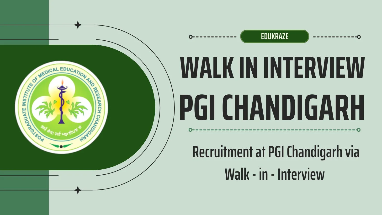 Walk-in Interview For Non-Academic Senior Residents at PGI, Chandigarh