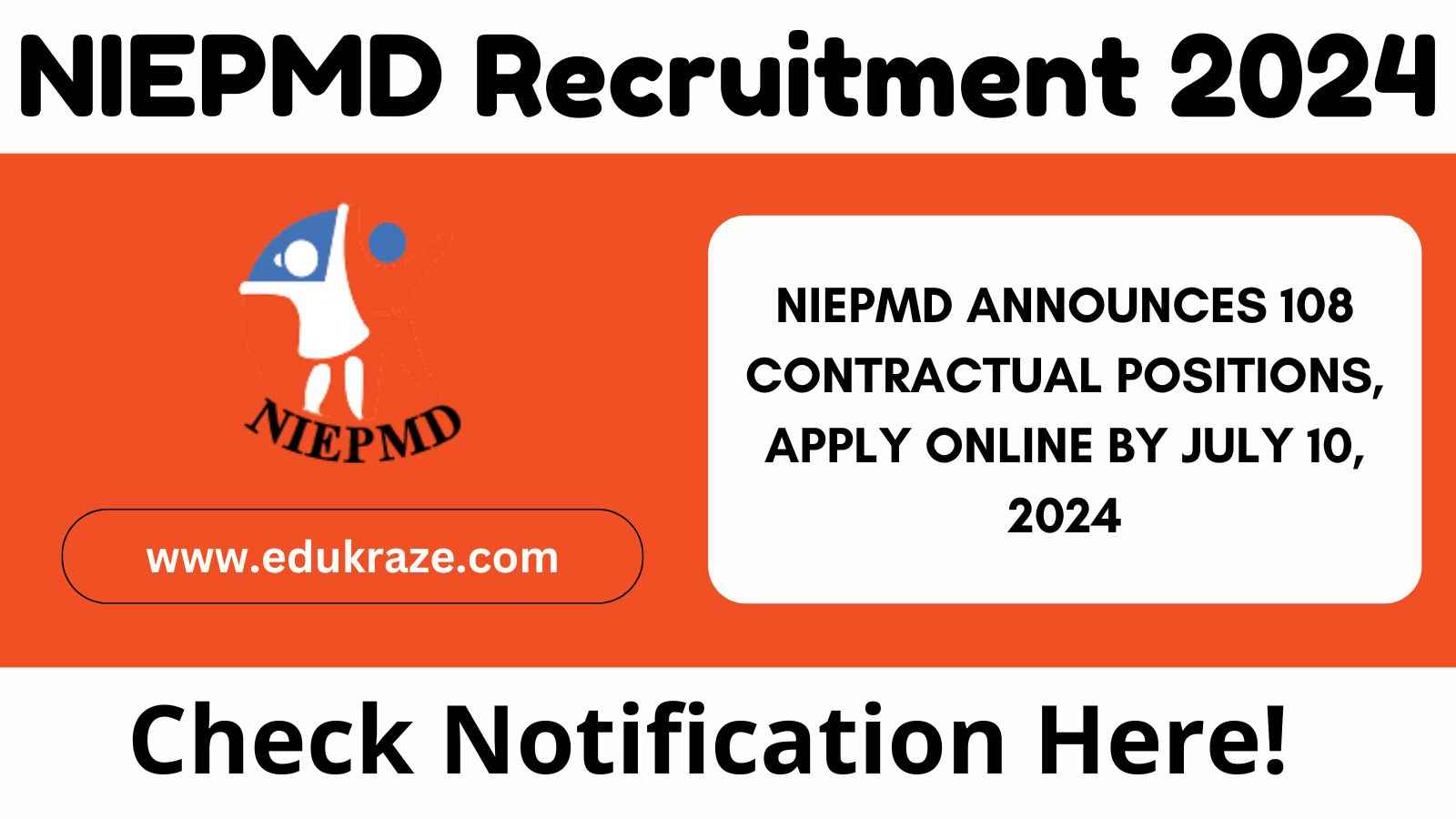 NIEPMD Recruitment Out for 100+ Positions, Apply Now!