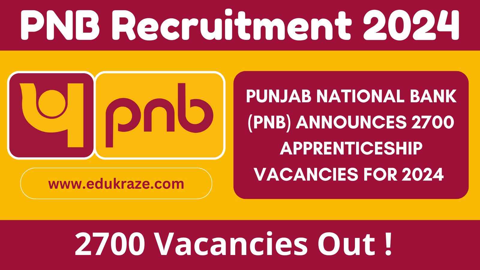 Punjab National Bank Recruitment Announced for 2700 Vacancies Across India