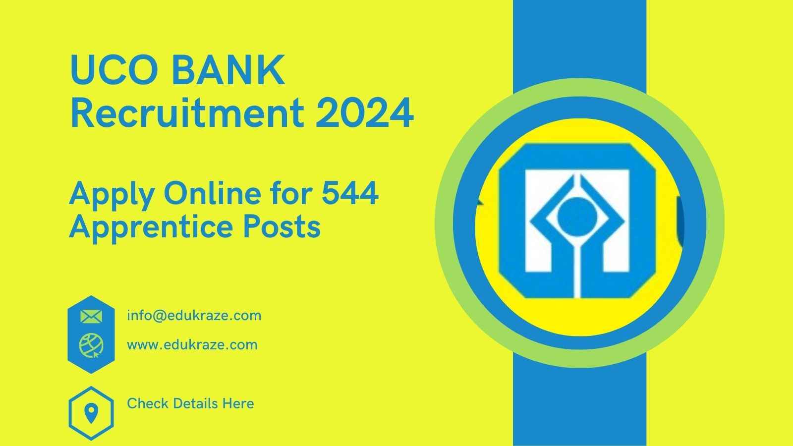 UCO Bank Recruitment 2024: Apply Online for 544 Apprentice Posts