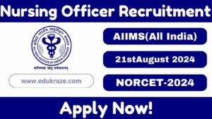 AIIMS Nursing Officer Recruitment 2024 Phase 7th Exam: Apply Online Form