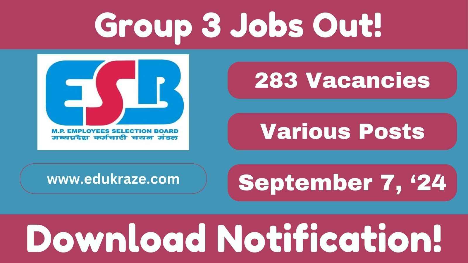 Group 3 Recruitment Out For Sub Engineer, Sahayak Manchitrakar, Technician and Other Posts, Apply Online for 283 Posts