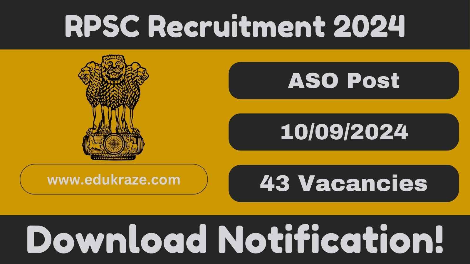 RPSC Assistant Statistical Officer (ASO) Recruitment 2024, Apply Online for 43 Posts