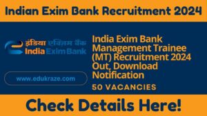 India Exim Bank Management Trainee (MT) Recruitment 2024 Apply Online for 50 Posts